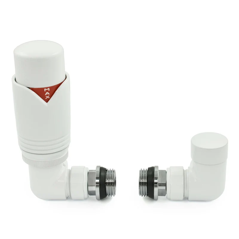 Realm Thermostatic Radiator Valve Corner - All white