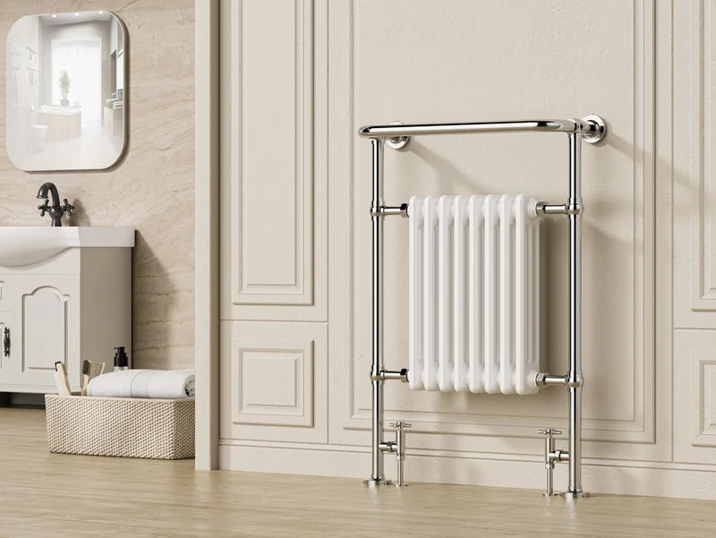 Knightsbridge Traditional Radiator - White / Chrome