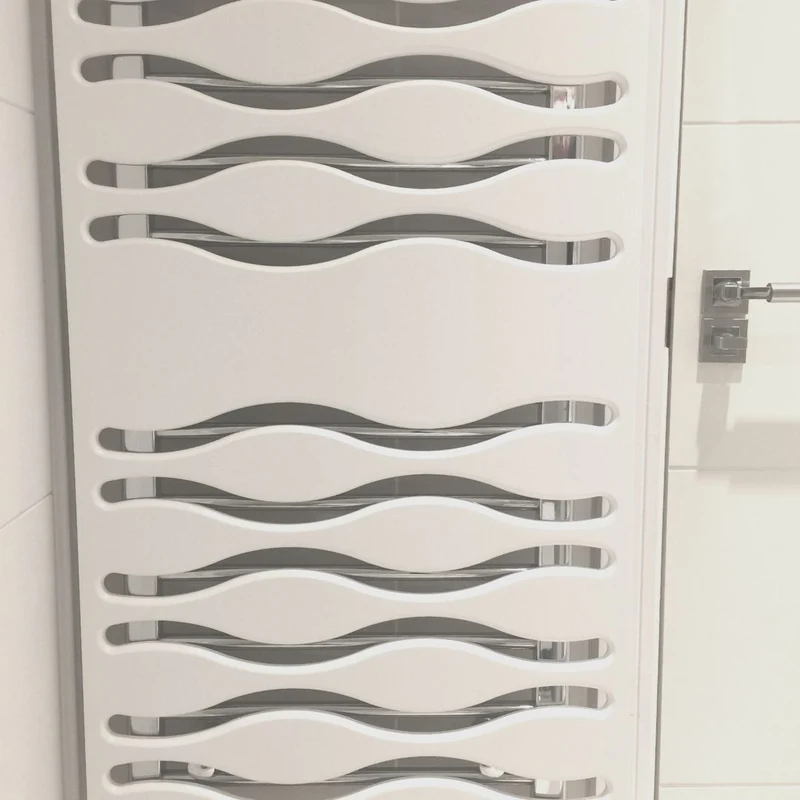 Towel Rail Radiator Heater Cover WAVE Safety Panel burns protection in En-suit Cloaks Bathroom