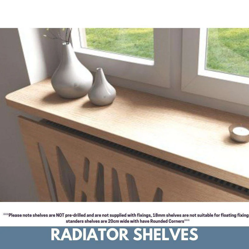 Made to Measure Oak Rounded Radiator Top Shelf Windowsill 1.8cm thickness material