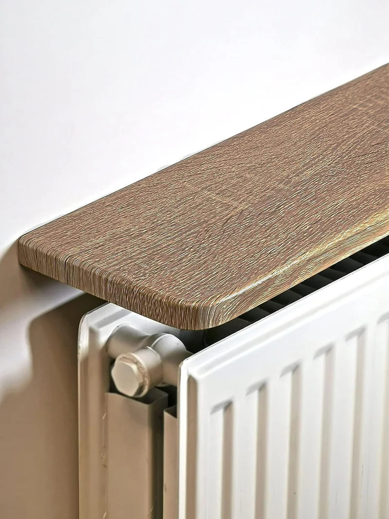 Light Oak Radiator Shelf 90x15x1.8cms laminated with fixings included