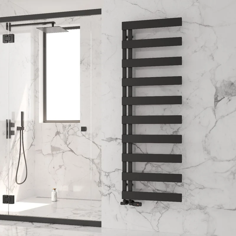 Carpena Aluminium Towel Rail - Black- Various Sizes