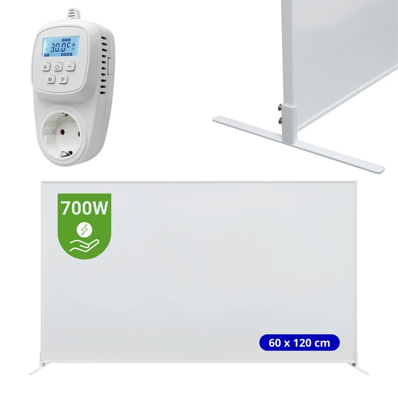 Verona Set C: Verplaatsbaar Infrarood paneel + thermostaat - 700 watt