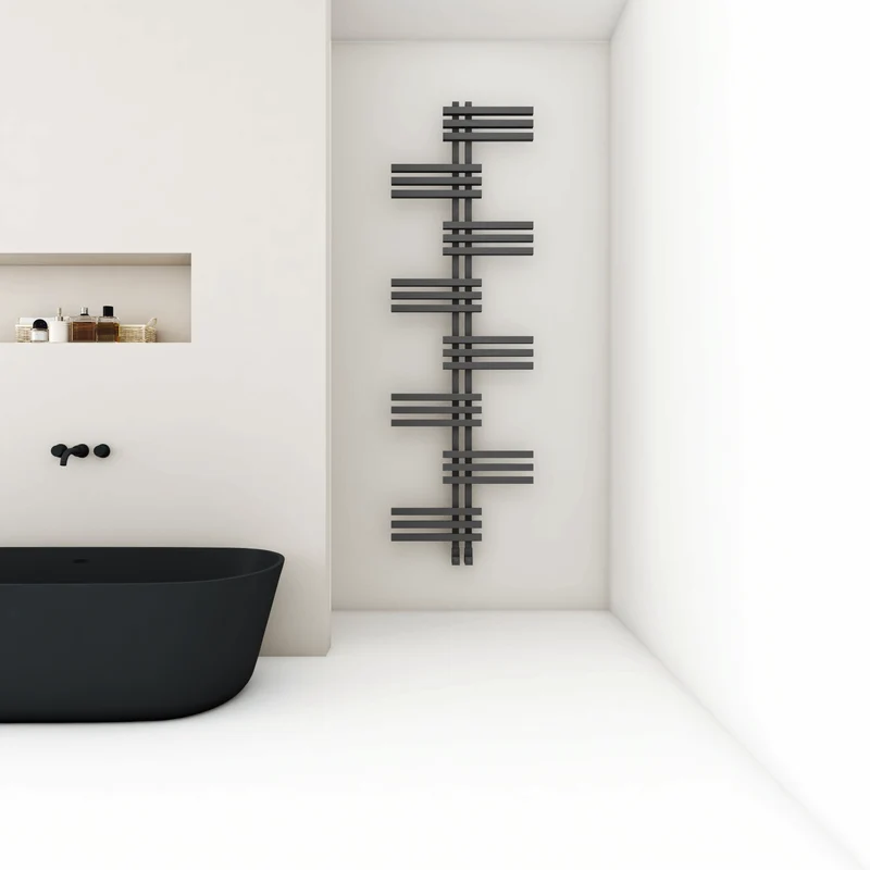 Unico Aluminium Heated Towel Rail - Textured Anthracite