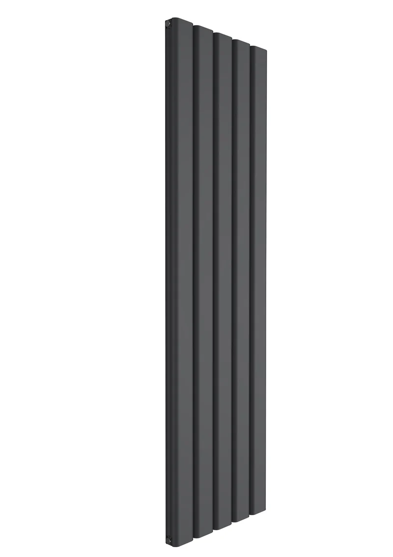 Vicari Vertical Double Aluminium Radiator - 1800mm Tall - Anthracite - Various Sizes