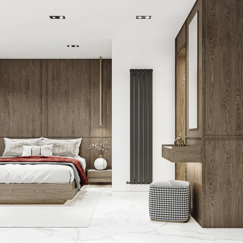 Plata Vertical Double Aluminium Radiator - 1800mm Tall