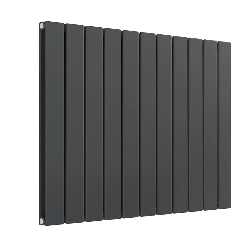 Flat Horizontal Double Radiator - 600mm Tall - Anthracite