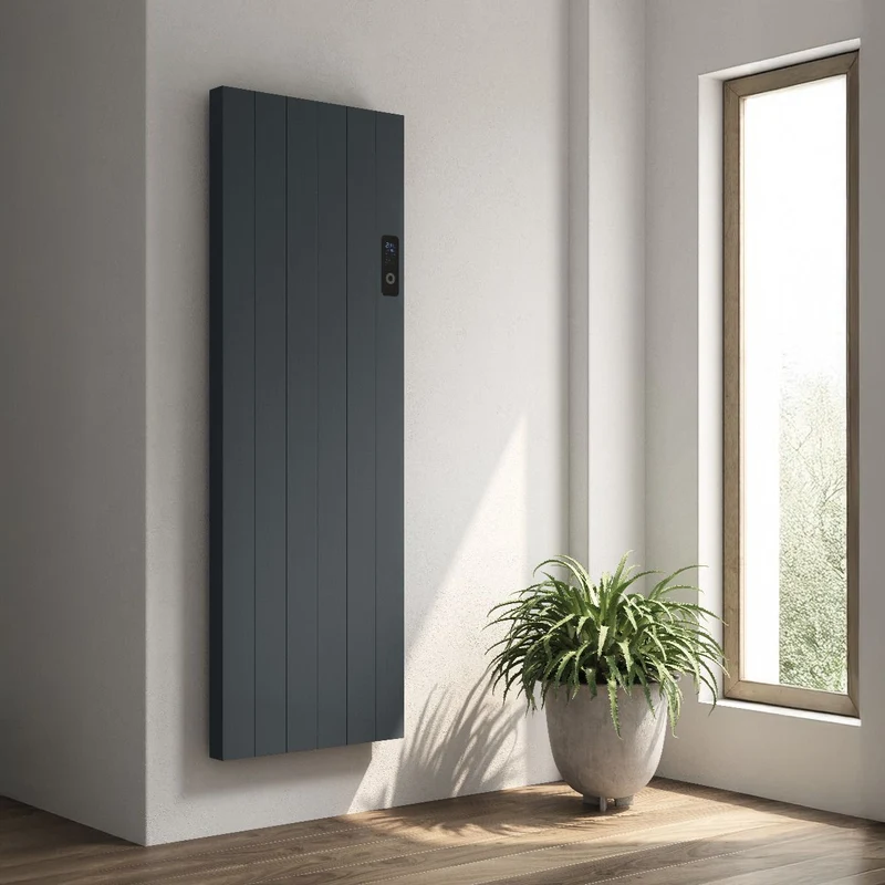 Nika Vertical Electric Aluminium Radiator - Various Sizes - Anthracite