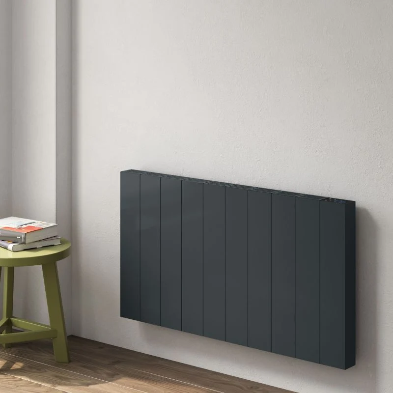 Nika Horizontal Electric Aluminium Radiator - Various Sizes - Anthracite