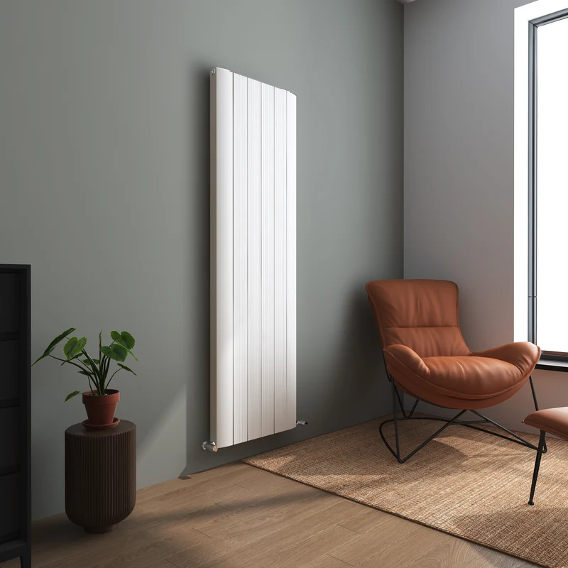Raiden Vertical Double Aluminium Radiator - Various Sizes - White