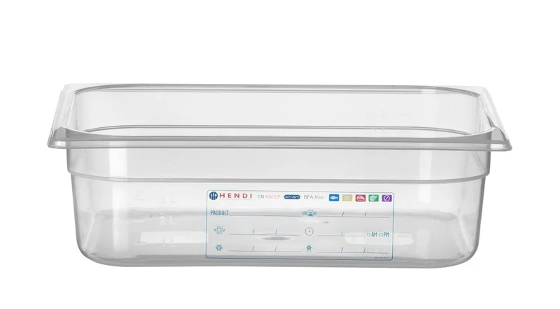 HACCP Voorraaddoos | HENDI | GN 1/2 | 6,5L | Transparant | 325x265x(H)100mm