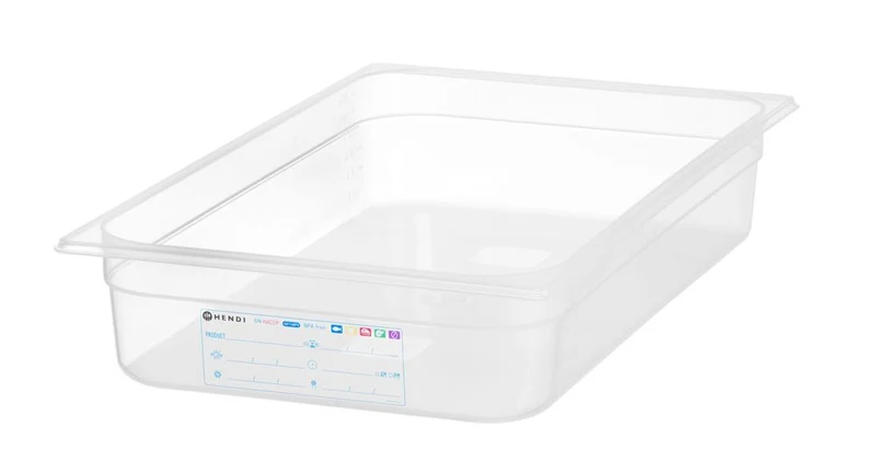 HACCP Voorraaddoos | HENDI | GN 1/1 | 12L | Transparant | 530x325x(H)100mm