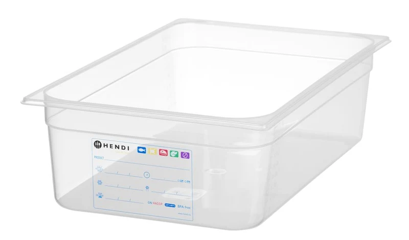 HACCP Voorraaddoos | HENDI | GN 1/1 | 21L | Transparant | 530x325x(H)150mm