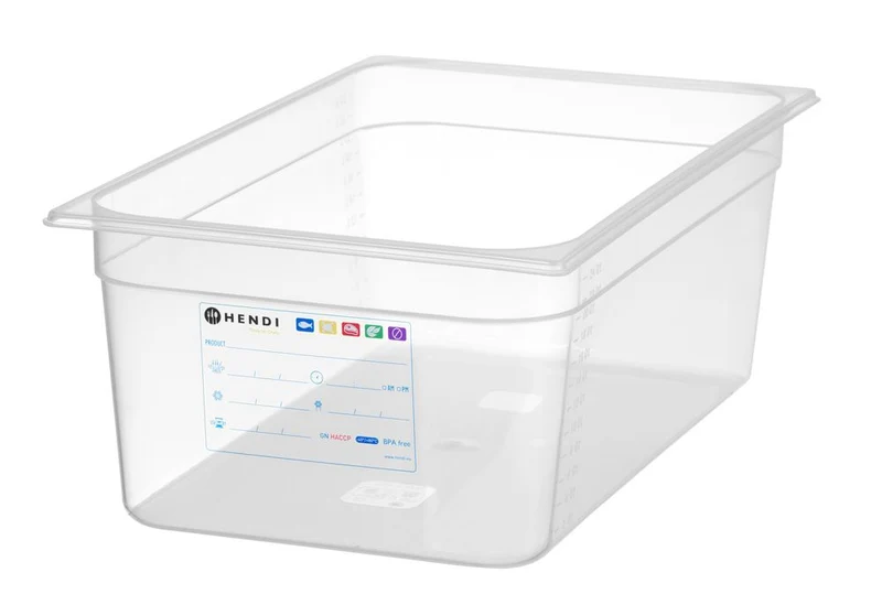 HACCP Voorraaddoos | HENDI | GN 1/1 | 28L | Transparant | 530x325x(H)200mm