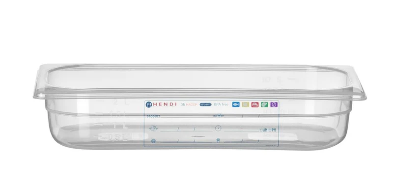 HACCP Voorraaddoos | HENDI | GN 1/3 | 2,5L | Transparant | 325x176x(H)65mm
