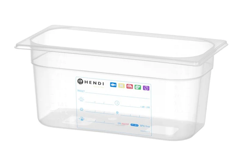 HACCP Voorraaddoos | HENDI | GN 1/3 | 5,7L | Transparant | 325x176x(H)150mm