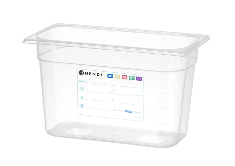 HACCP Voorraaddoos | HENDI | GN 1/3 | 7,8L | Transparant | 325x176x(H)200mm