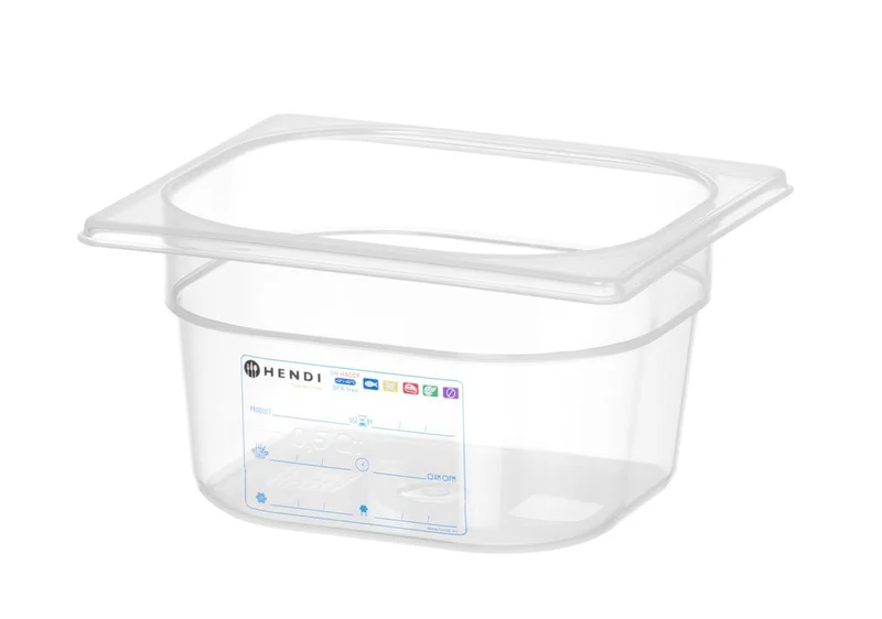 HACCP Voorraaddoos | HENDI | GN 1/6 | 1,6L | Transparant | 176x162x(H)100mm