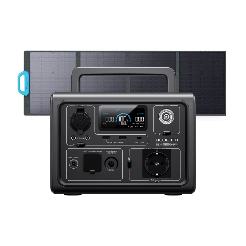 BLUETTI EB3A+120W Solar Generator Kit