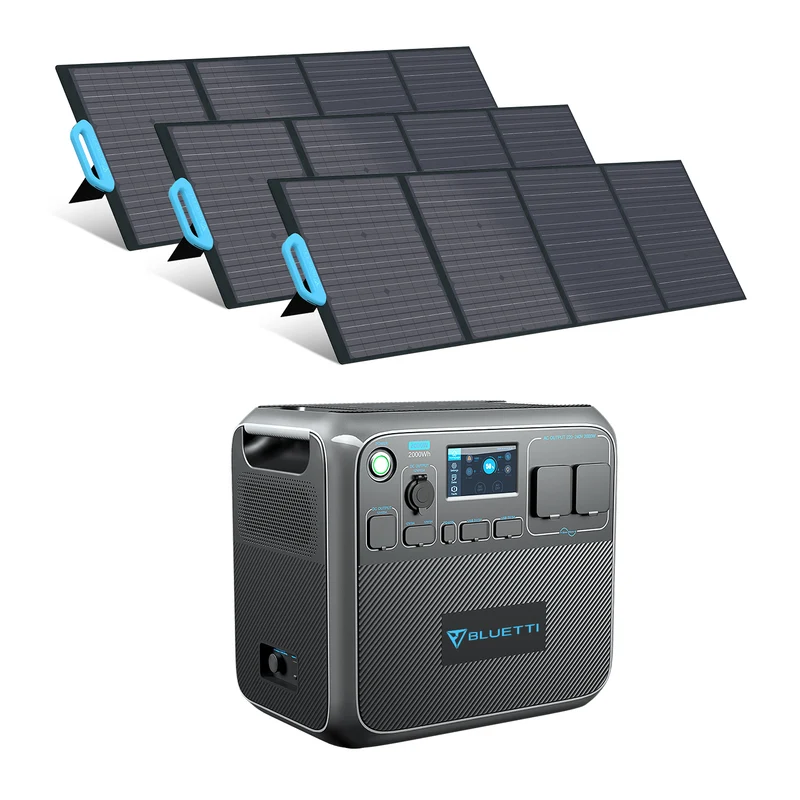 BLUETTI AC200P+3*120W Solar Generator Kit