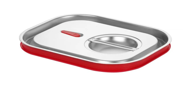 Deksel voor Gastronormbak met siliconenrand | HENDI | Kitchen Line | GN 1/2 | 265x325mm