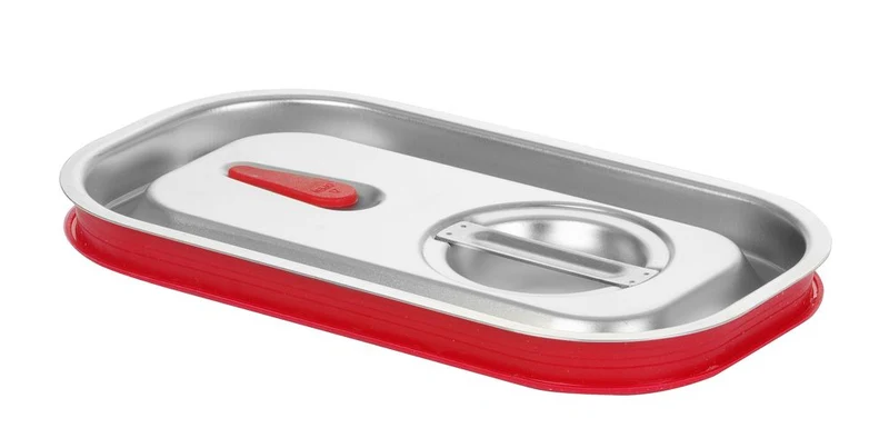 Deksel voor Gastronormbak met siliconenrand | HENDI | Kitchen Line | GN 1/4 | 265x162mm