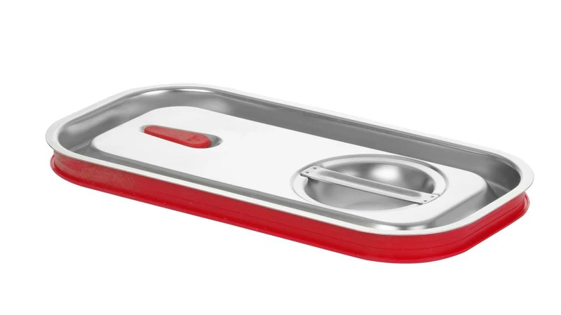 Deksel voor Gastronormbak met siliconenrand | HENDI | Kitchen Line | GN 1/3 | 325x176mm