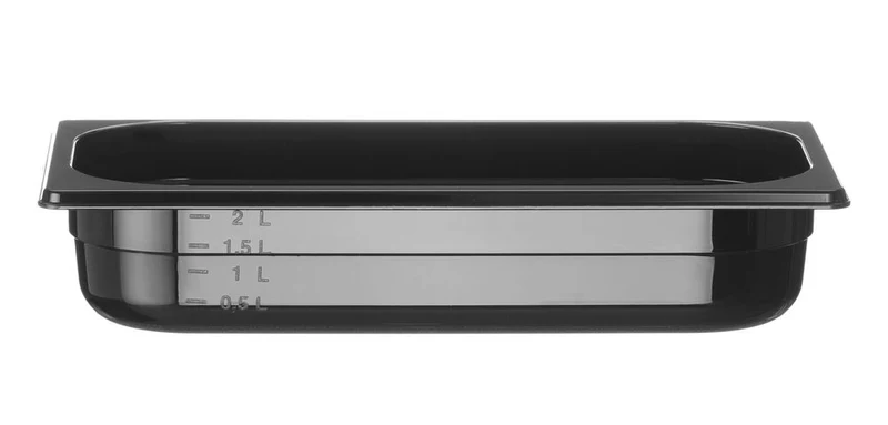 Gastronormbak Polycarbonaat | HENDI | Profi Line | GN 1/3 | 2,5L | Zwart | 325x176x(H)65mm