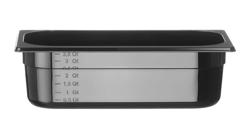 Gastronormbak Polycarbonaat | HENDI | Profi Line | GN 1/3 | 4L | Zwart | 325x176x(H)100mm