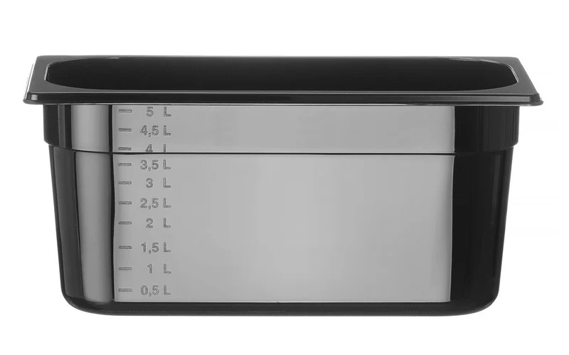 Gastronormbak Polycarbonaat | HENDI | Profi Line | GN 1/3 | 5,7L | Zwart | 325x176x(H)150mm