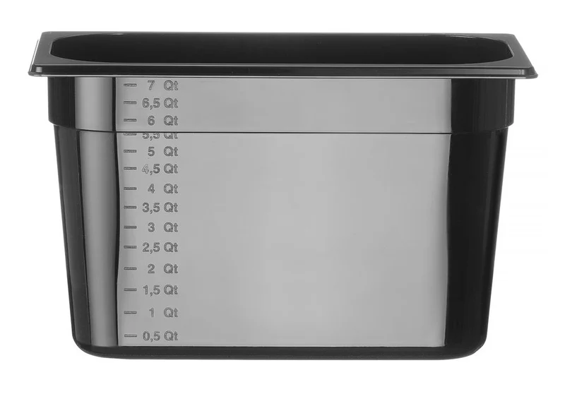 Gastronormbak Polycarbonaat | HENDI | Profi Line | GN 1/3 | 7,8L | Zwart | 325x176x(H)200mm