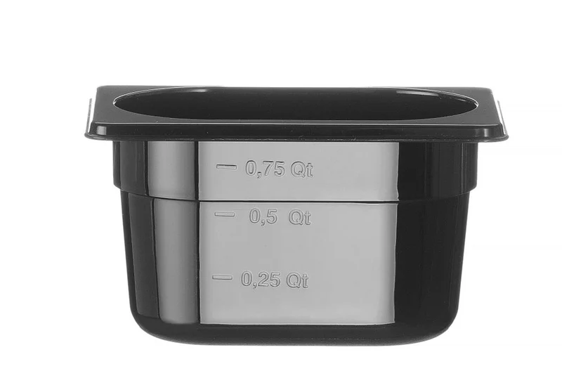 Gastronormbak | HENDI | GN 1/9 | 1L | Zwart | 176x108x(H)100mm