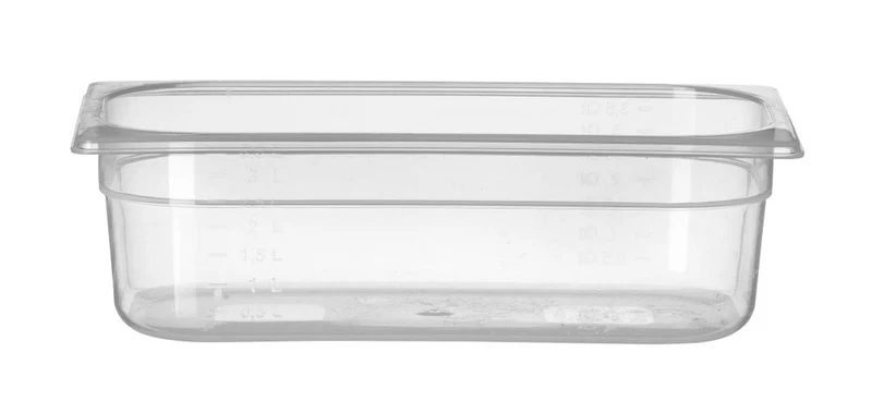Gastronormbak Polypropyleen | HENDI | Profi Line | GN 1/3 | 4L | Transparant | 325x176x(H)100mm