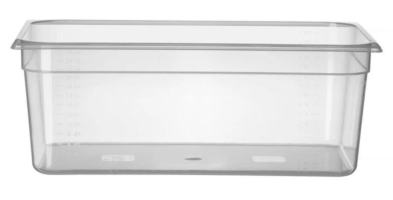 Gastronormbak Polypropyleen | HENDI | Profi Line | GN 1/1 | 28L | Transparant | 530x325x(H)200mm