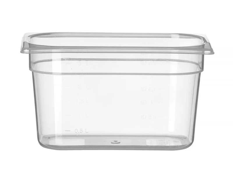 Gastronormbak Polypropyleen | HENDI | Profi Line | GN 1/4 | 4L | Transparant | 265x162x(H)150mm