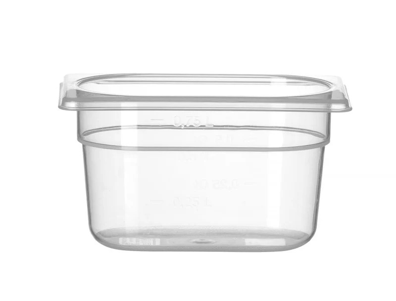 Gastronormbak Polypropyleen | HENDI | Profi Line | 1,0 | GN 1/9 | 1L | Transparant | 176x108x(H)100mm