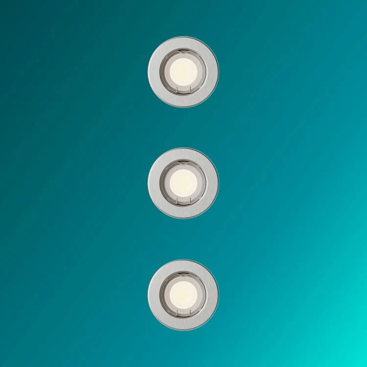 Philips LED inbouwspot Peridot nikkel ⌀8,3cm set van 3