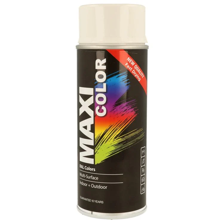 Maxi Color spuitlak hoogglans RAL9010 zuiver wit 400ml