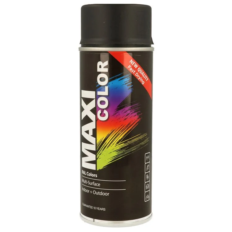Maxi Color spuitlak mat RAL9005 gitzwart 400ml
