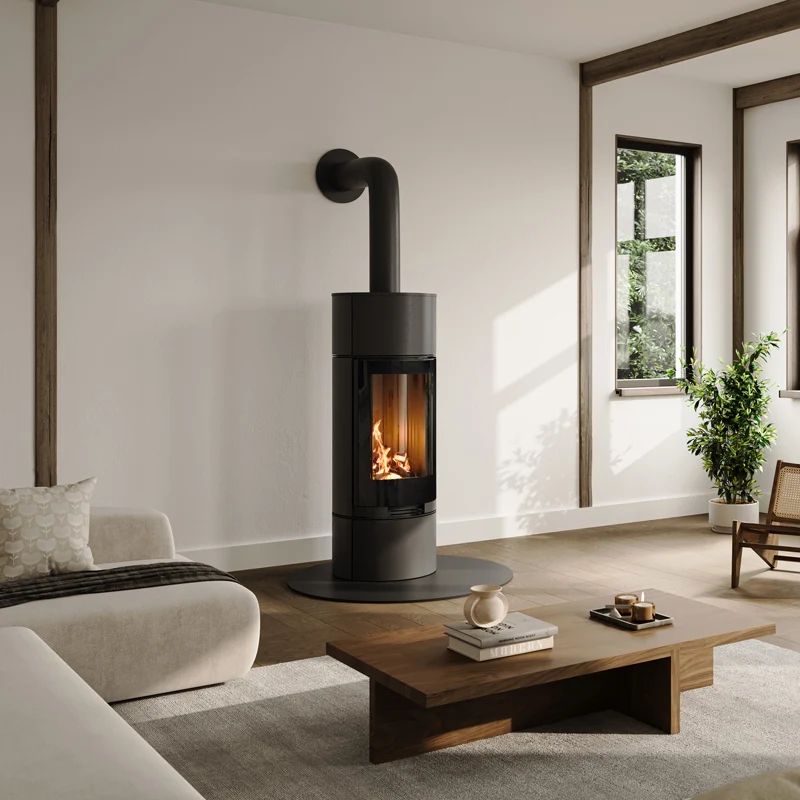Houtkachel Timber glazen deur