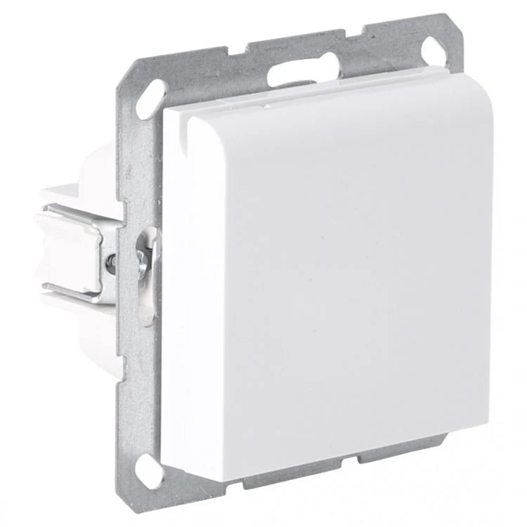 Q-Link inbouw stopcontactdoos met klep 2-voudig randaarde polar wit