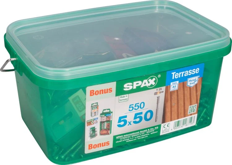 Spax Terrasse terrasschroef T-star plus cilinderkop 5x50mm 550st