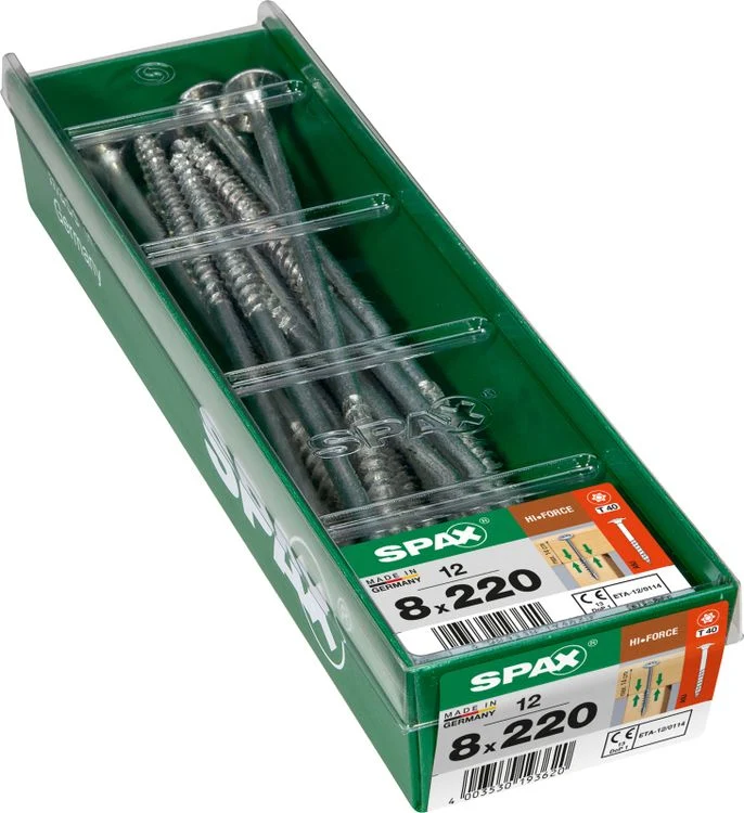 Spax HI.Force schroef T-star plus discuskop 8x220mm 12st