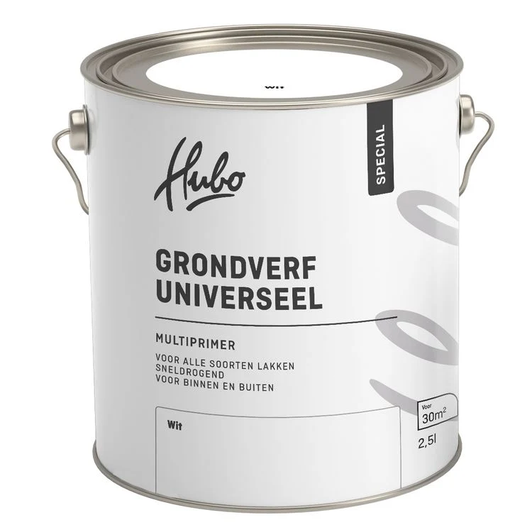 Hubo Universeel grondverf mat wit 2,5L