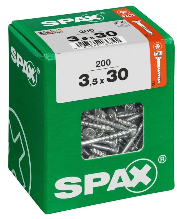 Spax schroef T-star plus verzonken kop 3,5x30mm 200st