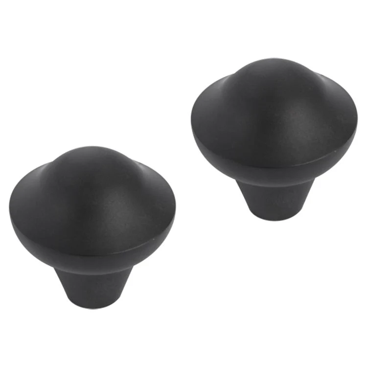 Differnz Groningen knop aluminium mat zwart 30mm 2st