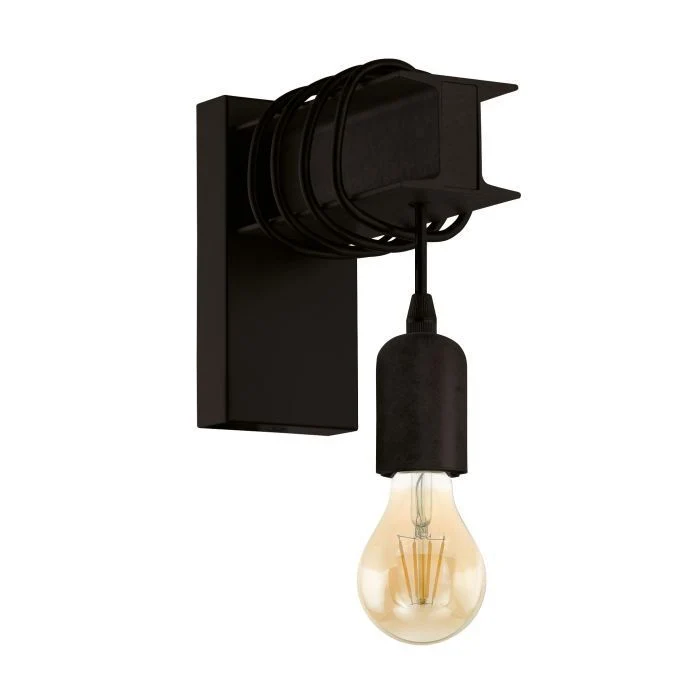 Eglo wandlamp Townshend E27 zwart staal