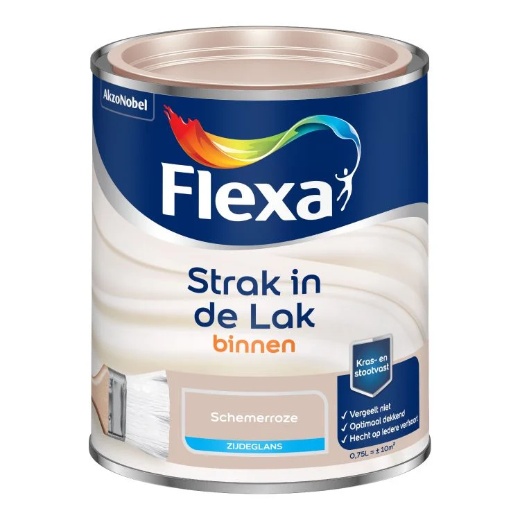 Flexa Strak in de Lak zijdeglans schemerroze 750ml