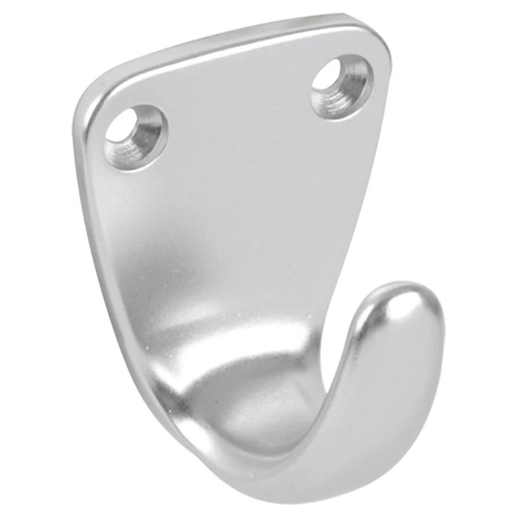 Differnz handdoekhaak 1 haak rond aluminium F1 zilver