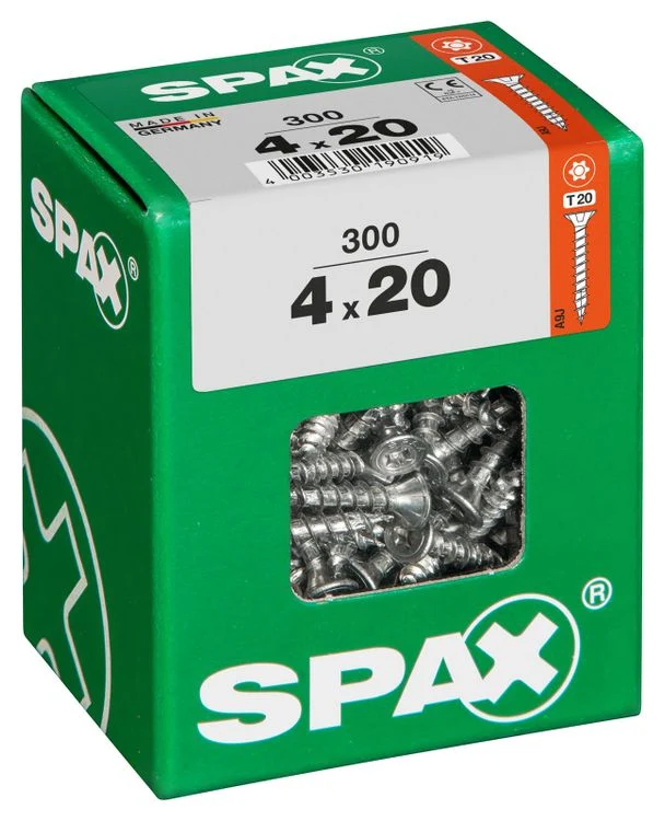 Spax schroef T-star plus verzonken kop 4x20mm 300st
